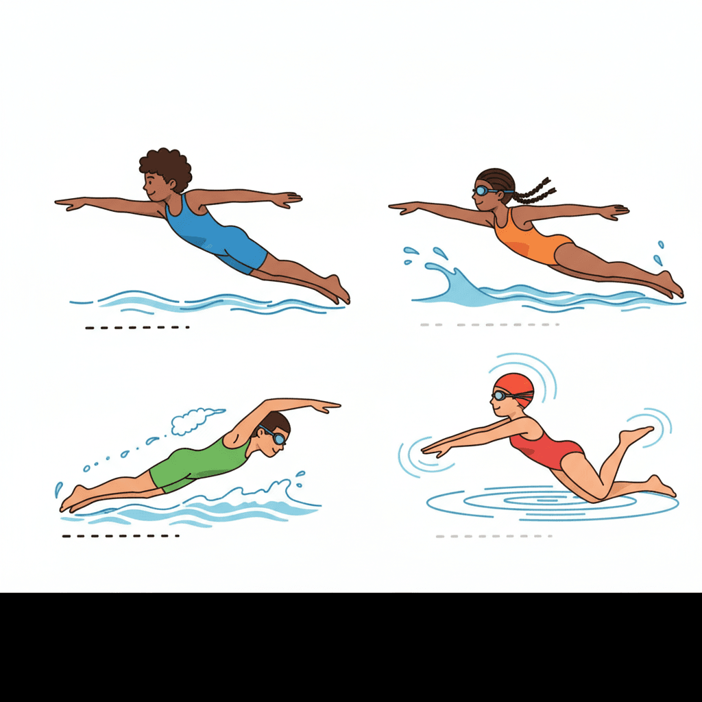 Free Swim Team Kids Clipart Template to Edit Online