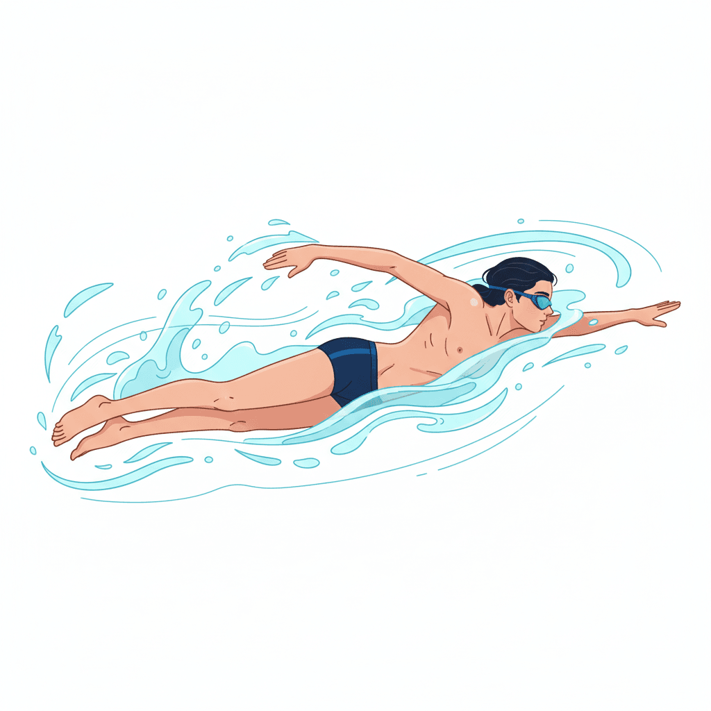 Free Teen Swimming Clipart Template to Edit Online