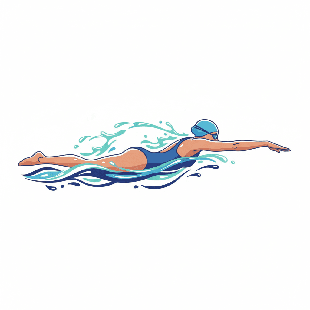 Free Female Swimmer Clipart Template to Edit Online