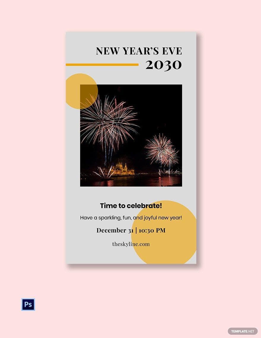 New Year's Eve Snapchat Geofilter Template