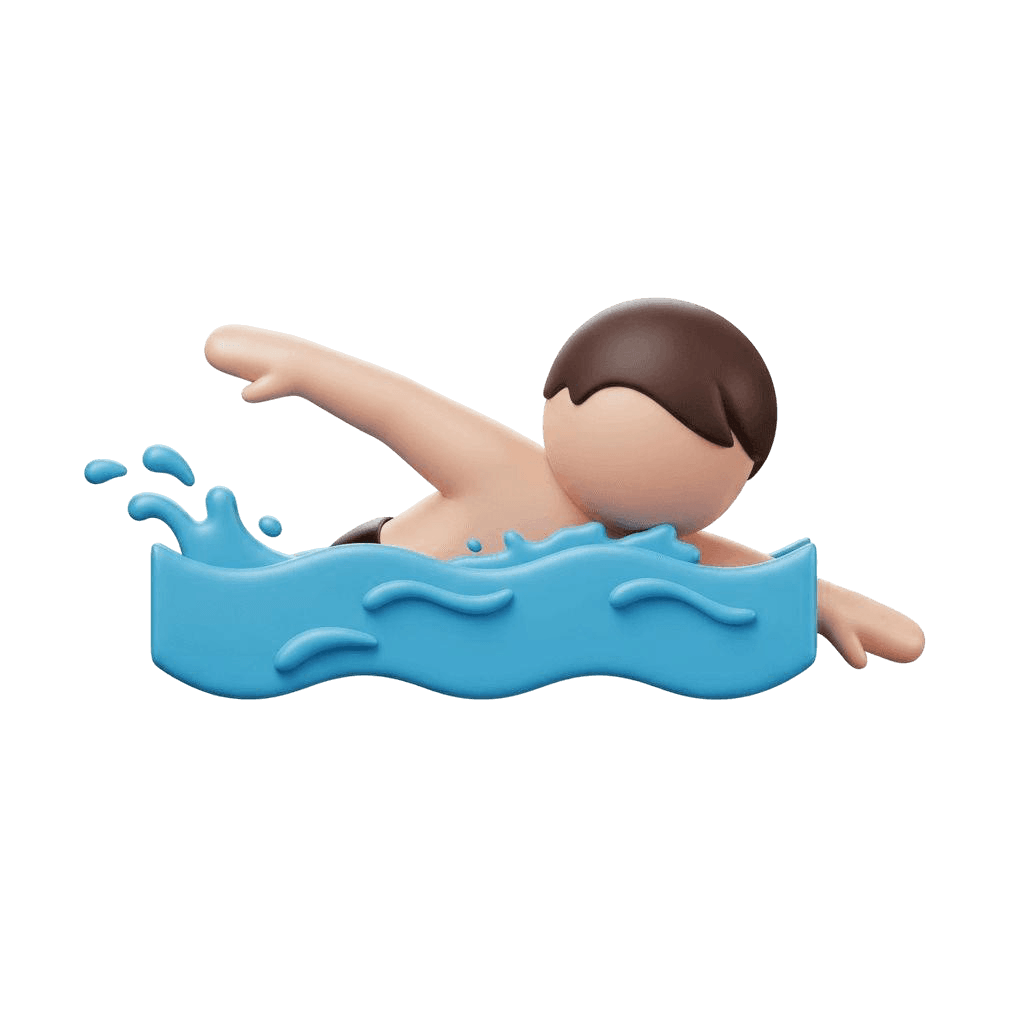 Free 3D Swimming Icon Clipart Template to Edit Online