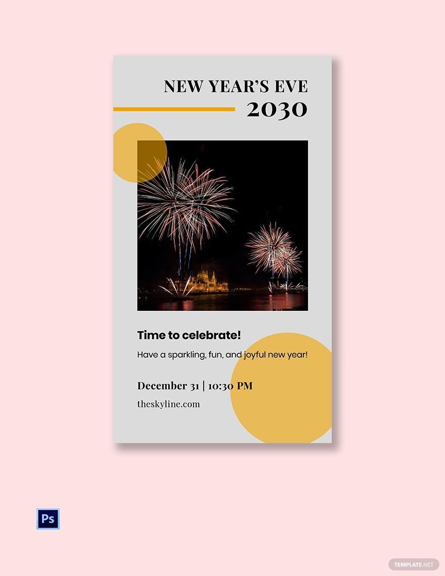 New Year's Eve Whatsapp Post Template in PSD