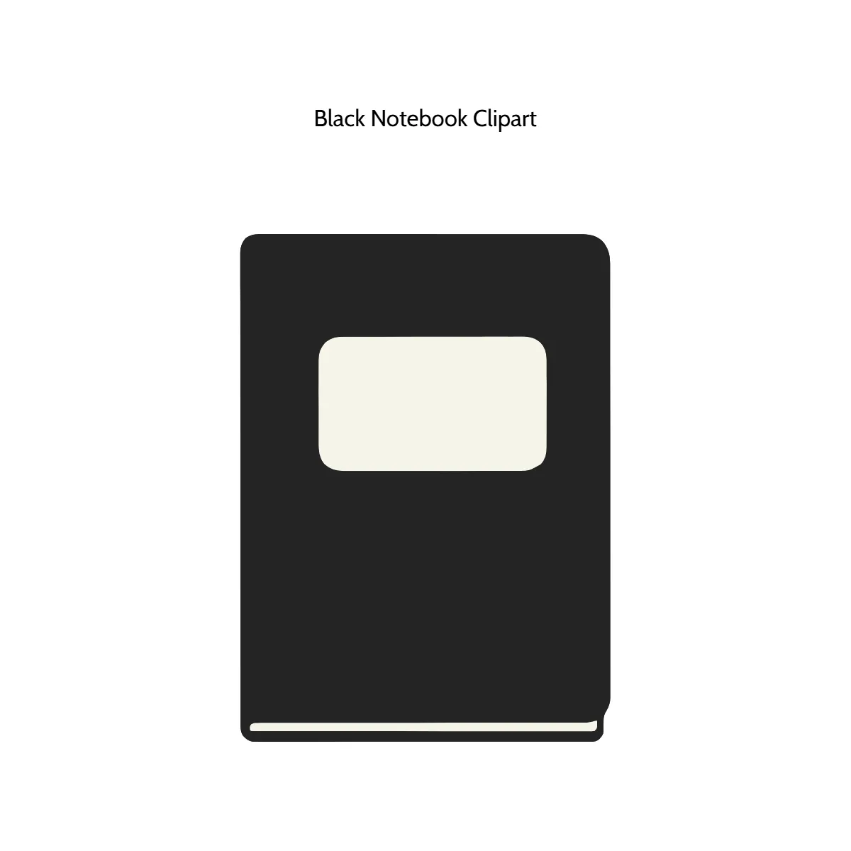 Free Black Notebook Clipart Template to Edit Online