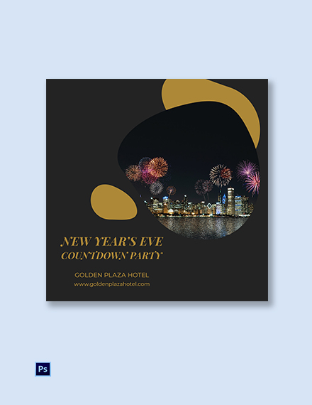 Free New Year Countdown Instagram Post Template to Edit Online