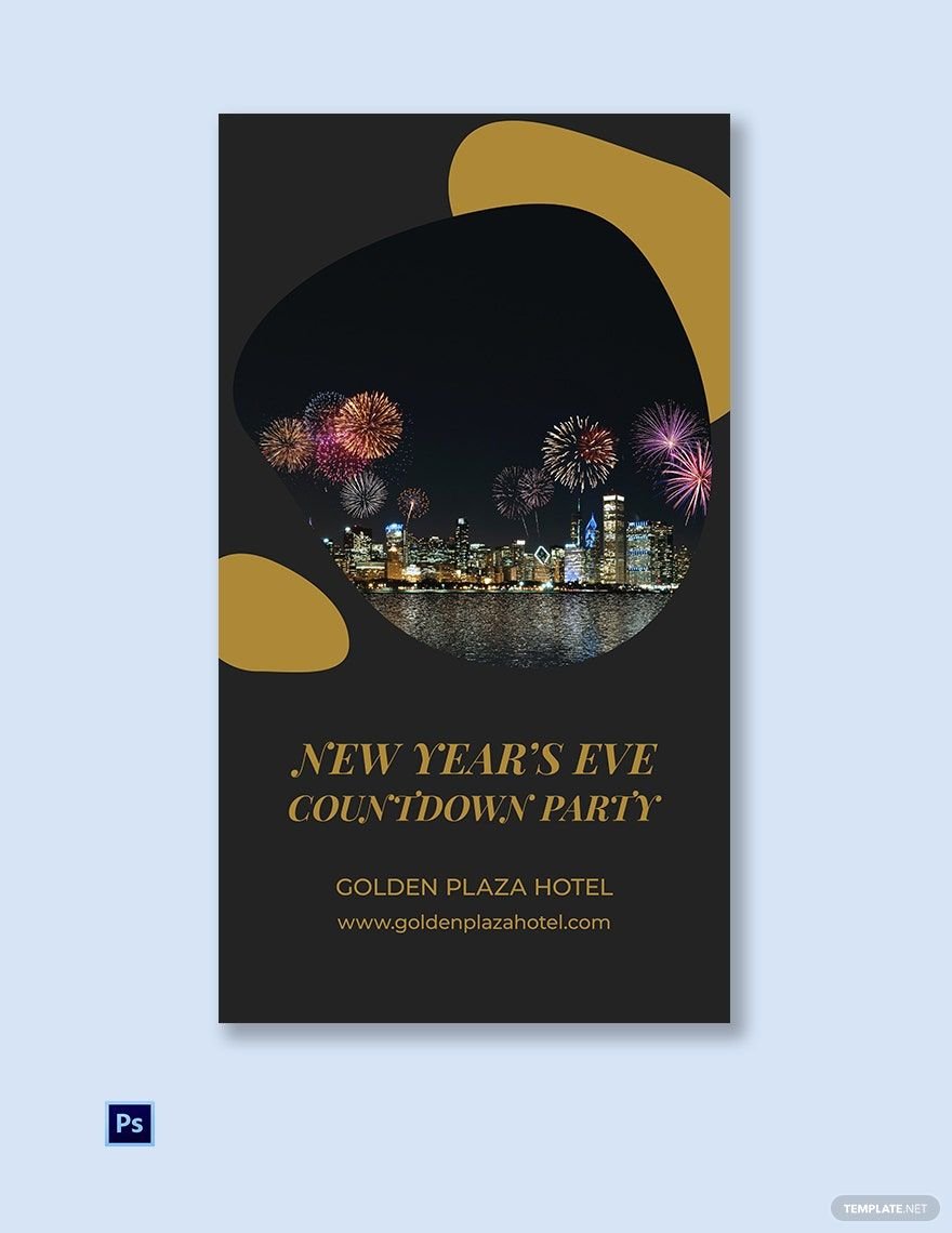 New Year Countdown Whatsapp Post Template in PSD