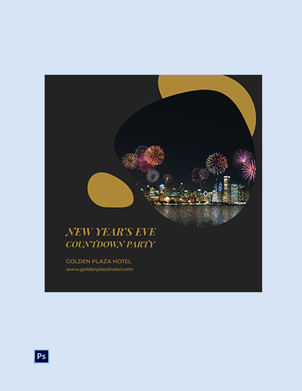 Free New Year Countdown Linkedin Post Template to Edit Online