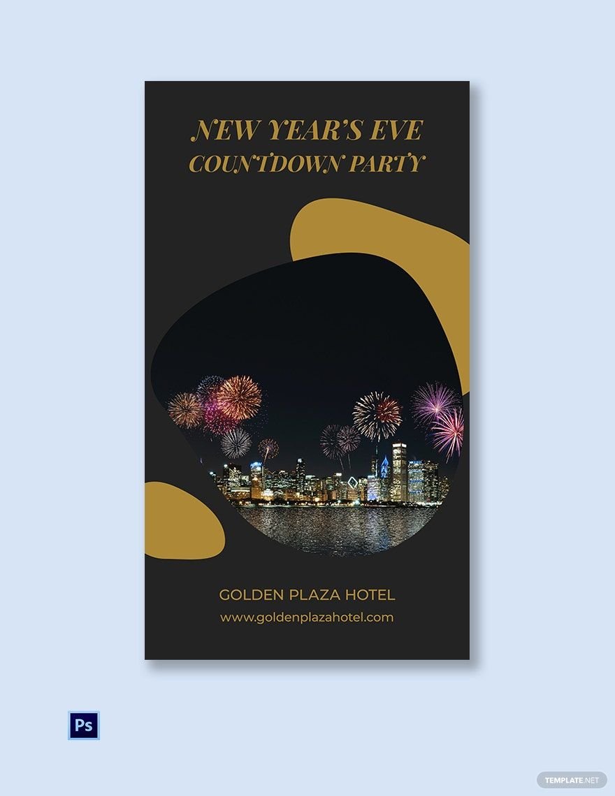 New Year Countdown Snapchat Geofilter Template