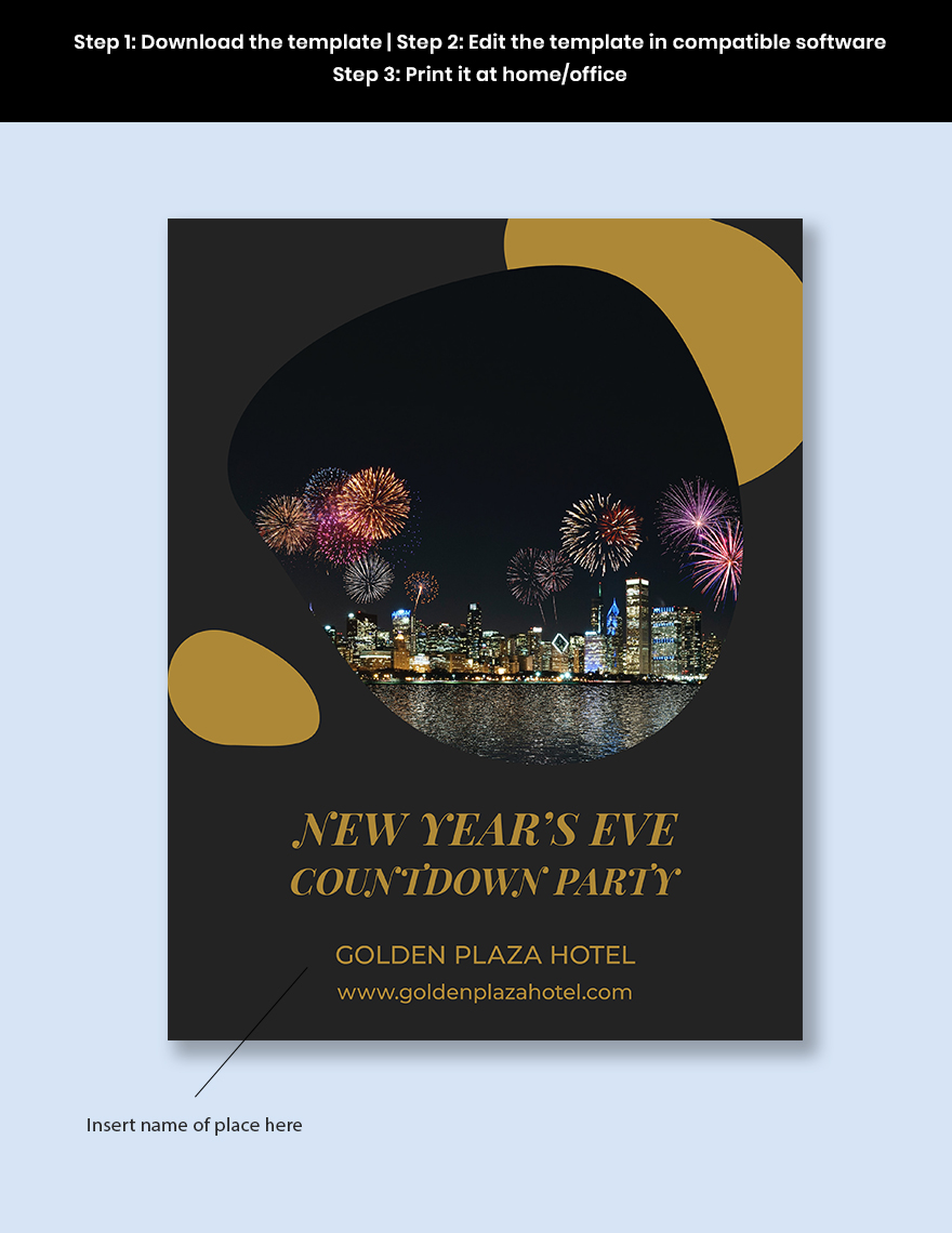 New Year Countdown Flyer Format