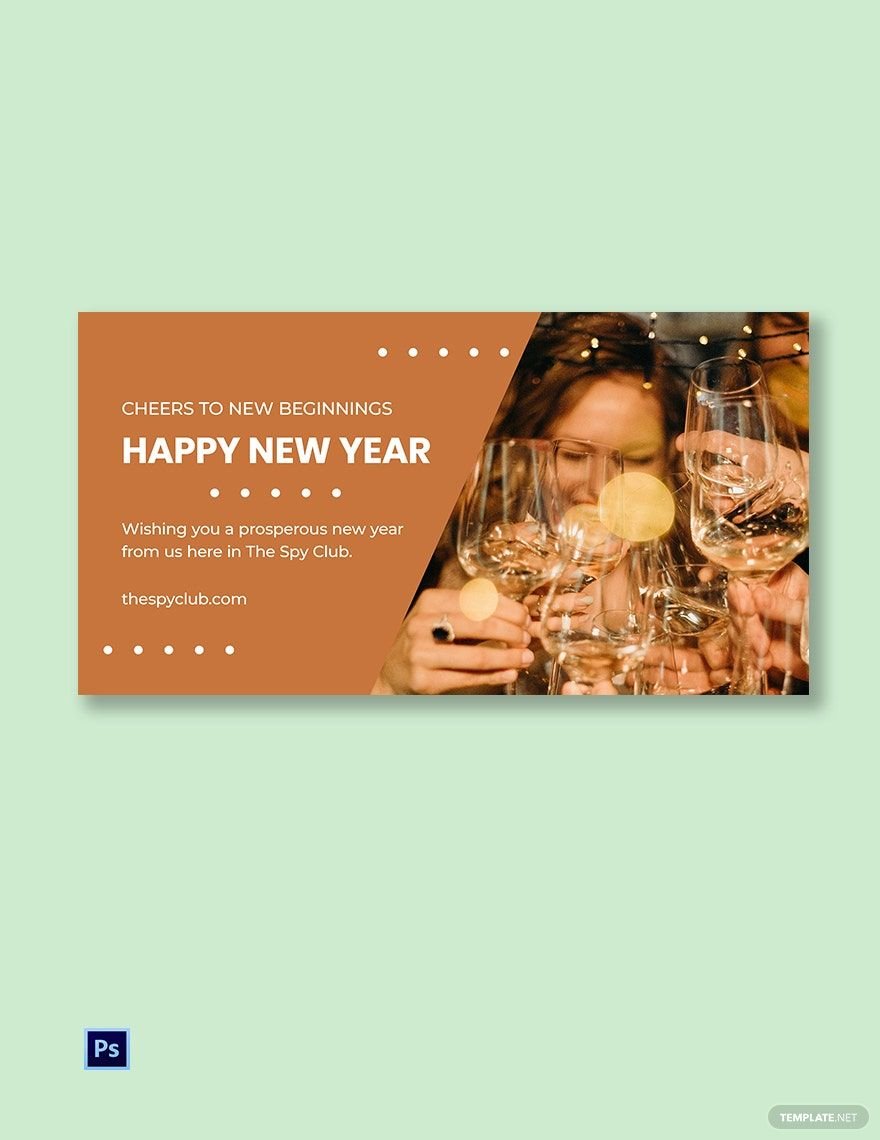 New Year Greeting Facebook Post Template