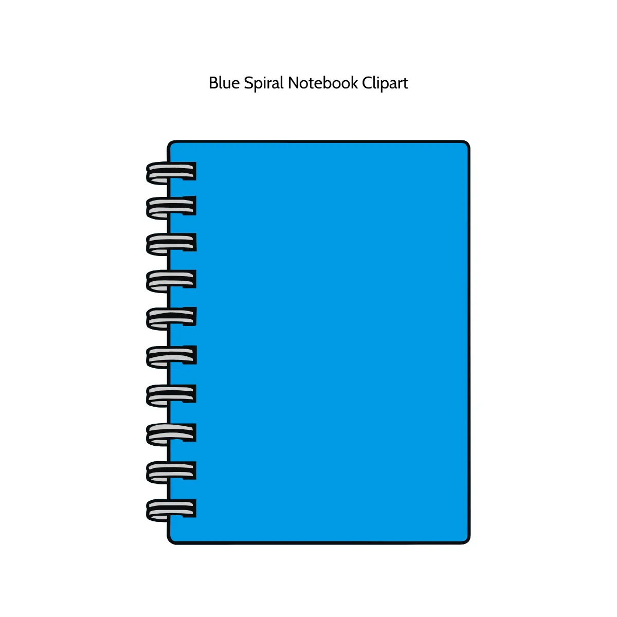 Free Blue Spiral Notebook Clipart Template to Edit Online