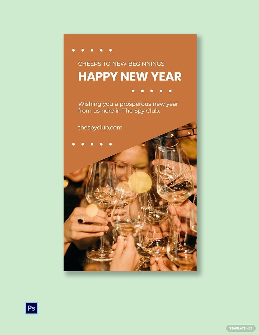 New Year Greeting Instagram Story Template