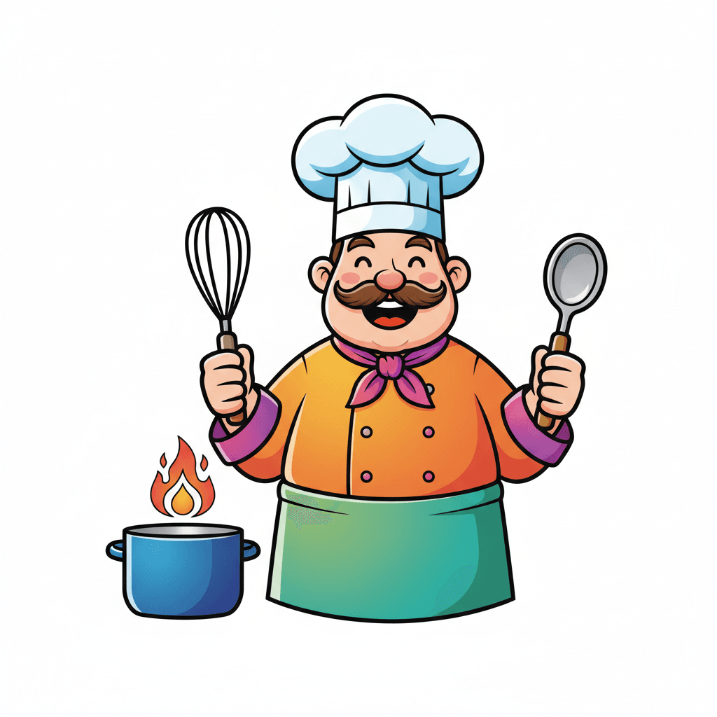 Free Gradient Chef Clipart Template to Edit Online