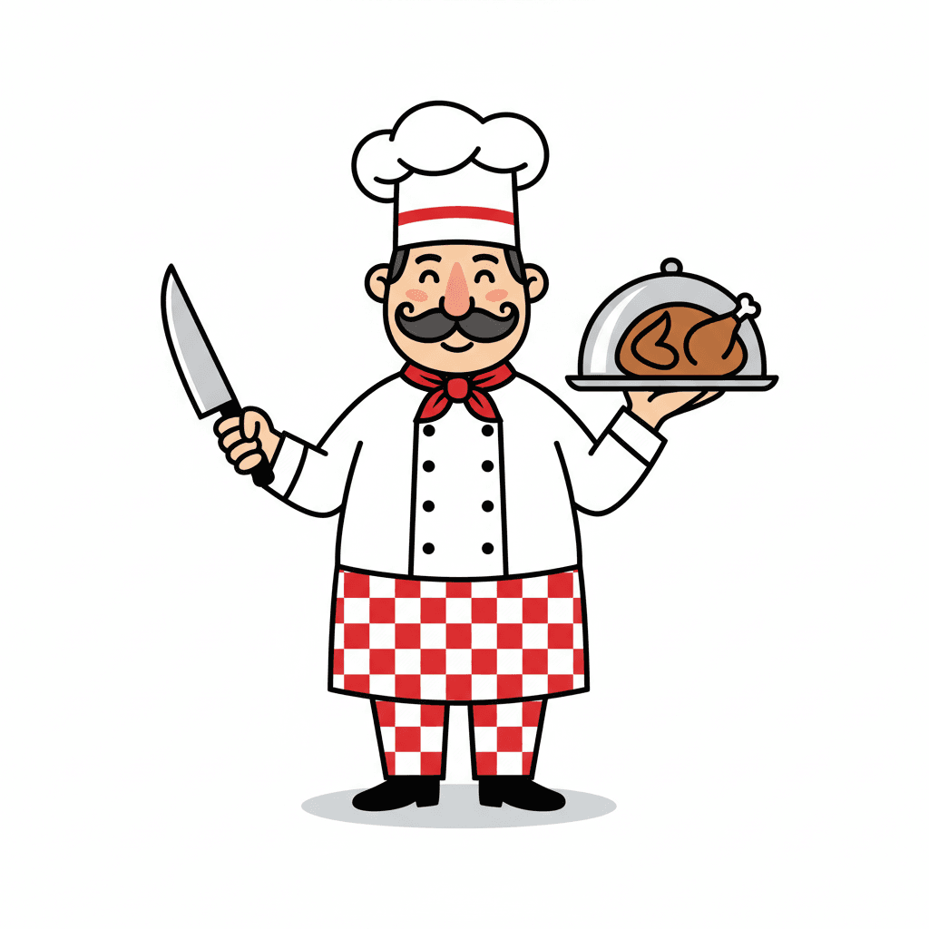 Free Hand-Drawn Chef Clipart Template to Edit Online