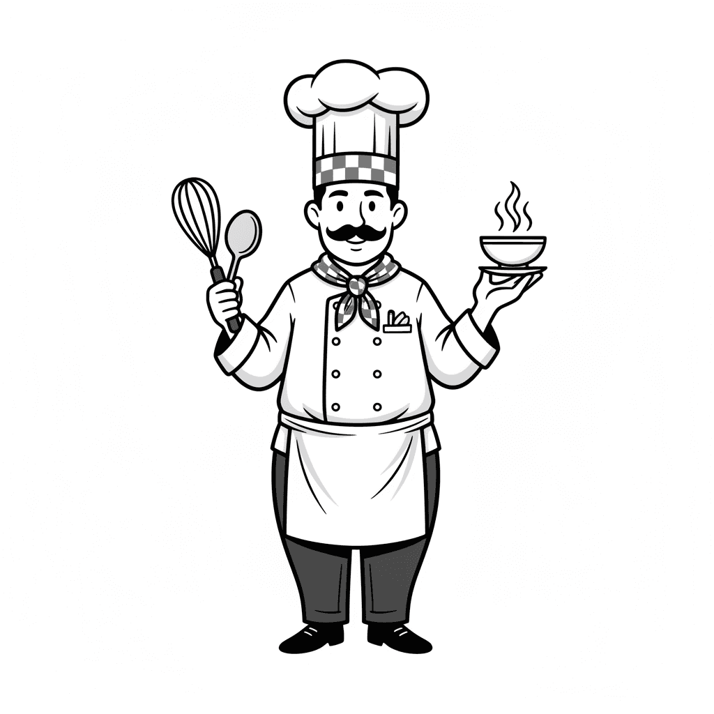 Free Doodle Chef Clipart Template to Edit Online