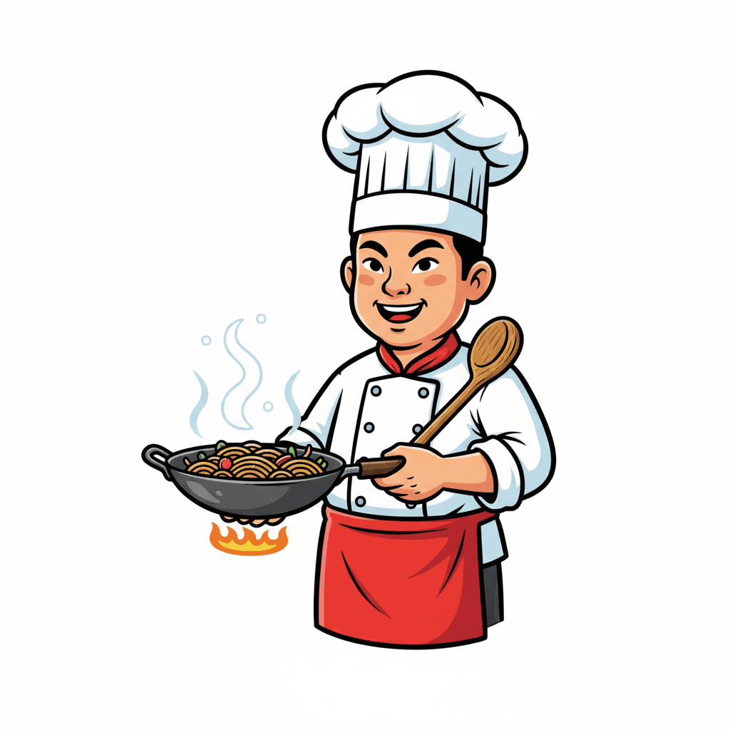 Free Asian Chef Clipart Template to Edit Online