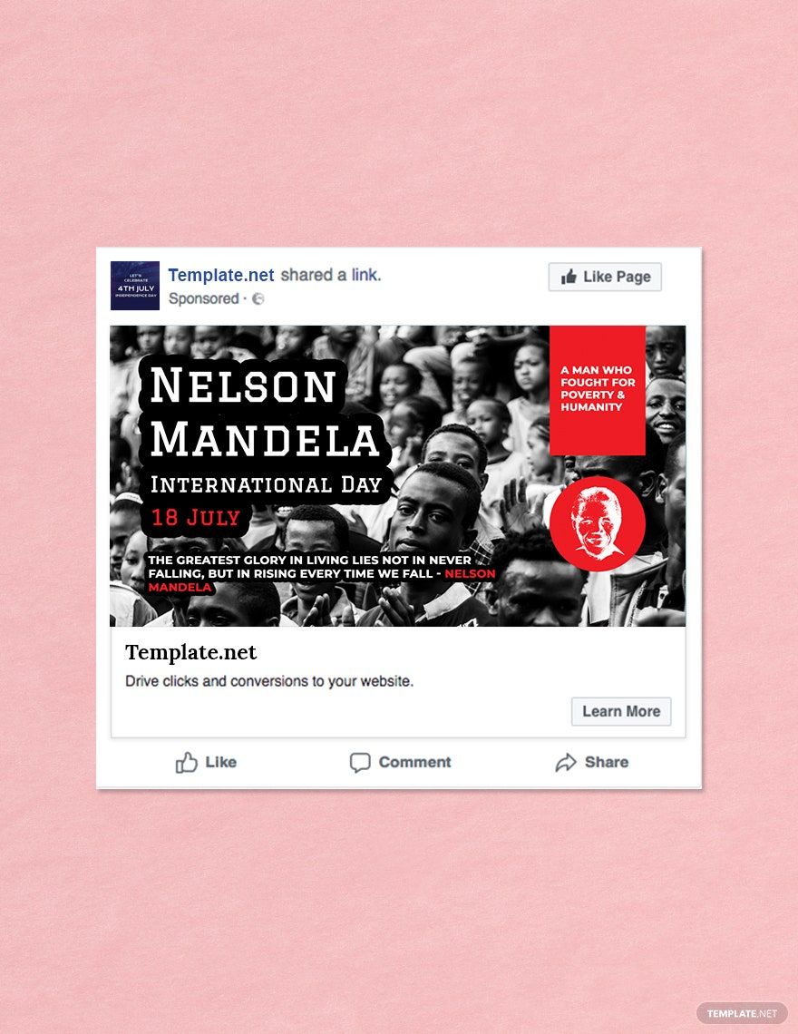 Nelson Mandela Day Facebook Post Template
