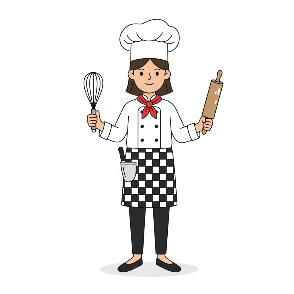 Free Girl Chef Clipart Template to Edit Online
