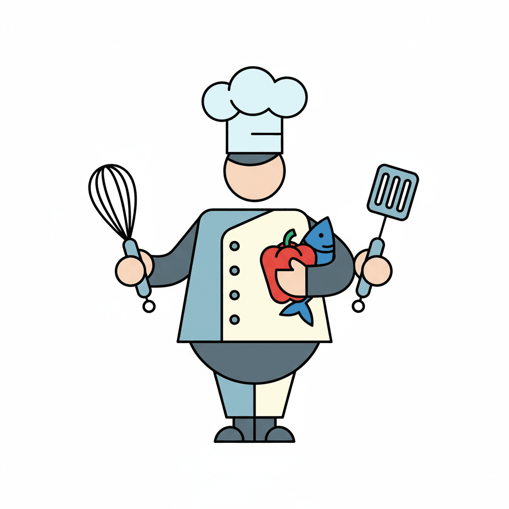 Free Abstract Chef Clipart Template to Edit Online