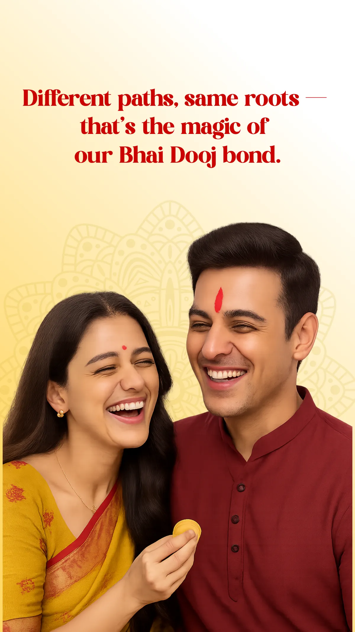 Free Sibling Bond Bhai Dooj  Quote Template to Edit Online