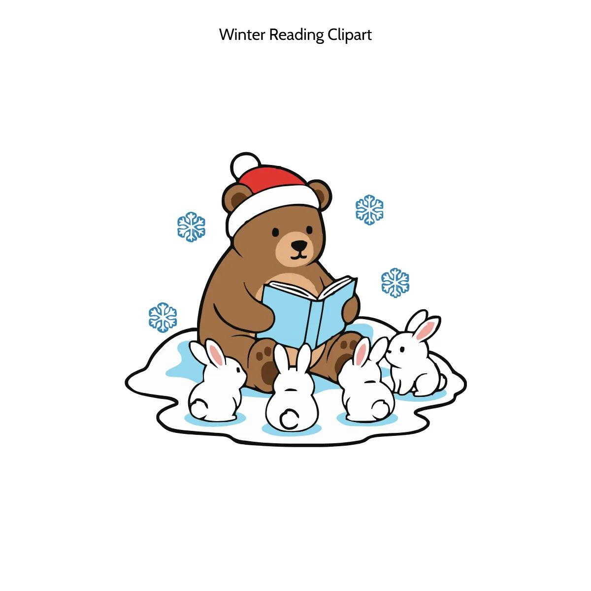 Free Winter Reading Vector Clipart (PNG, SVG) to Edit Online