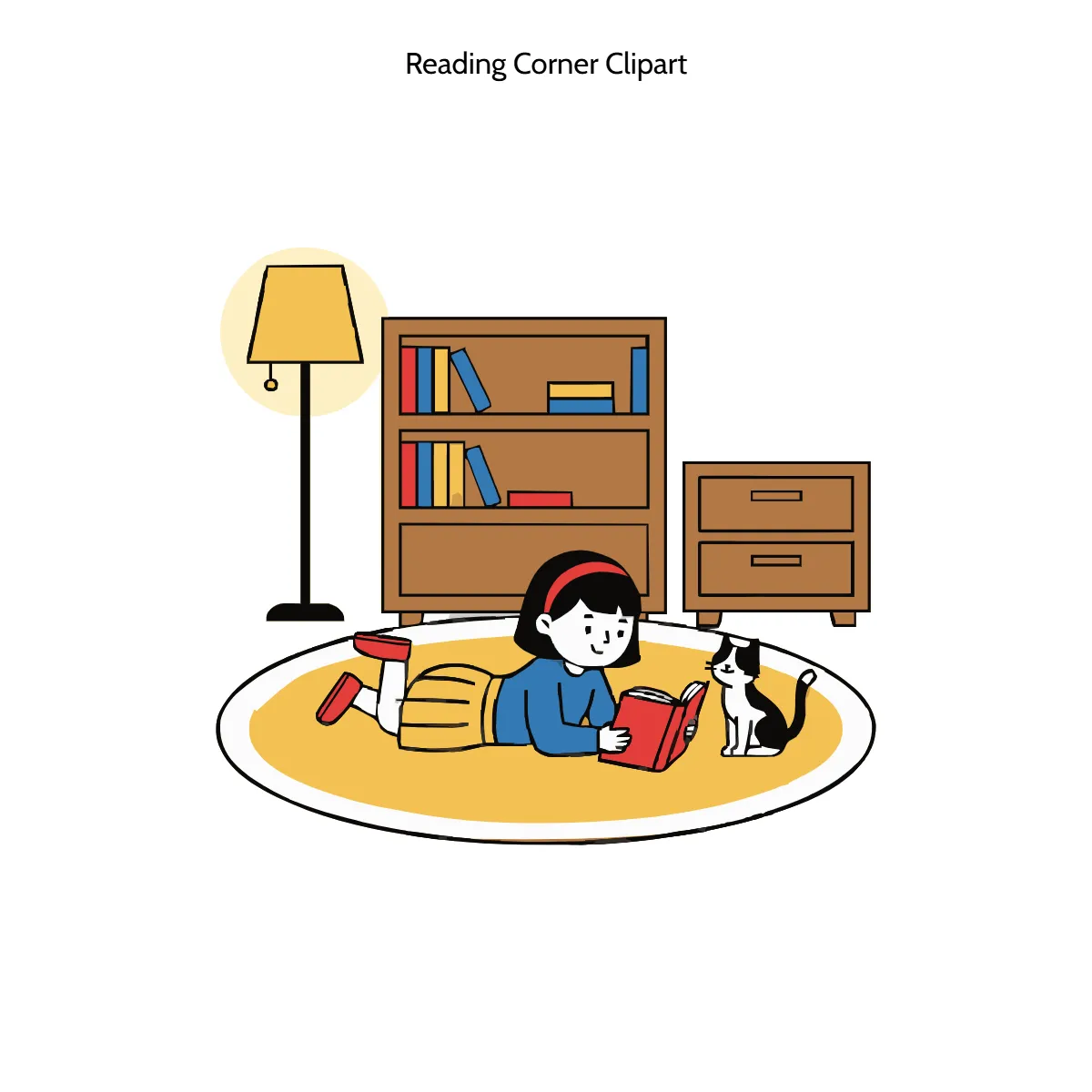 Free Reading Corner Vector Clipart (PNG, SVG) to Edit Online