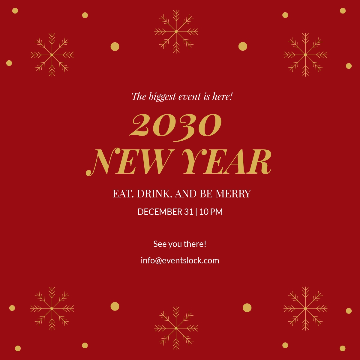 Free happy new year linkedin post template