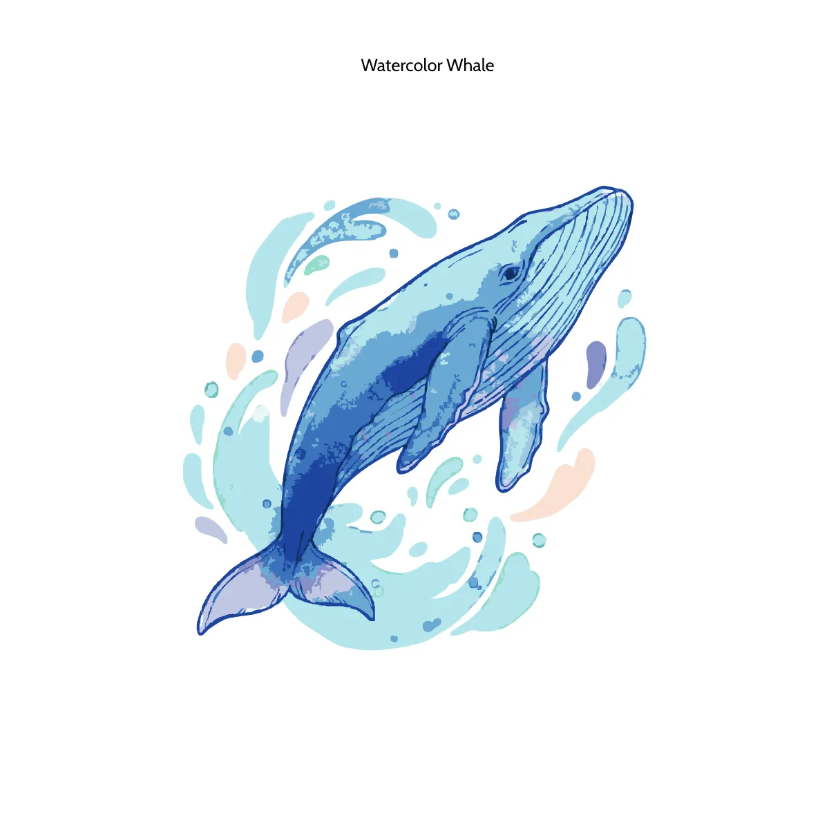 Free Watercolor Whale Template to Edit Online Free Watercolor Whale Template to Edit Online