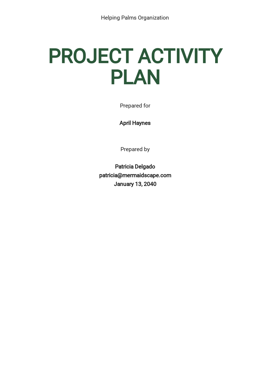 Activity Plan Templates in Microsoft Word (DOC) | Template.net