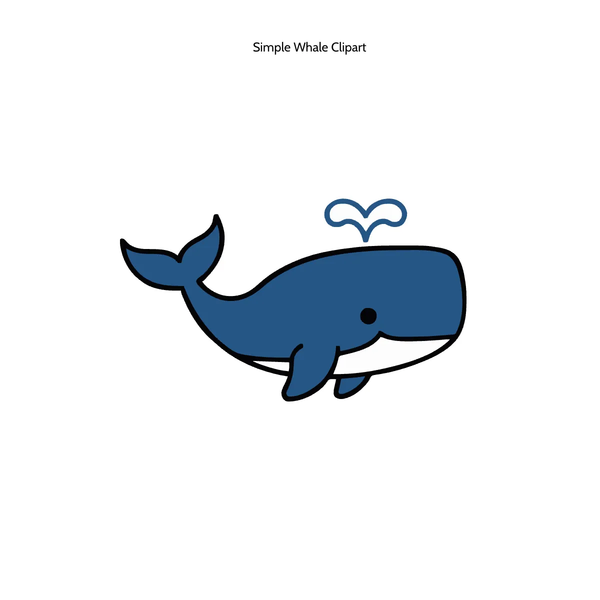 Simple Whale Clipart