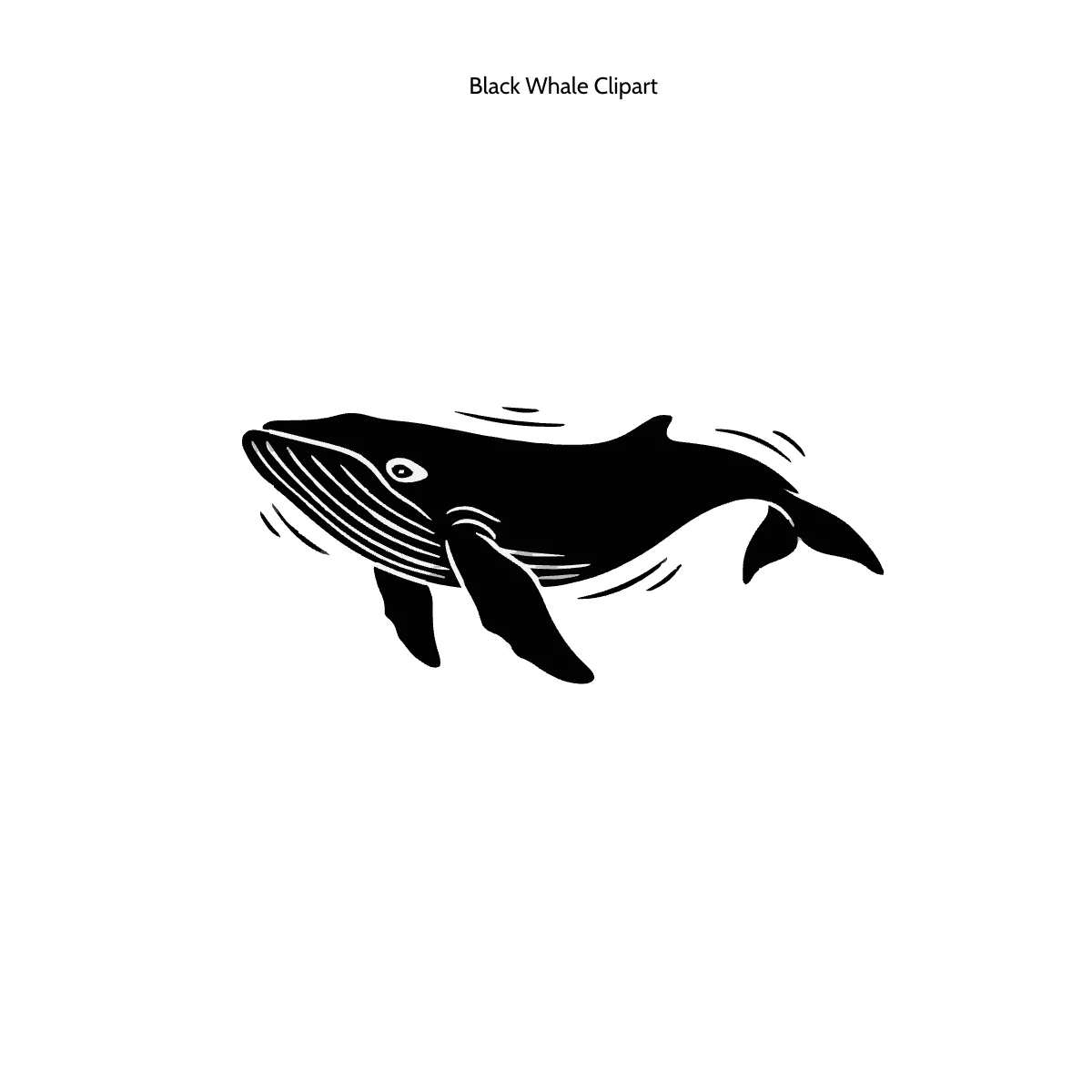 Free Black Whale Clipart to Edit Online