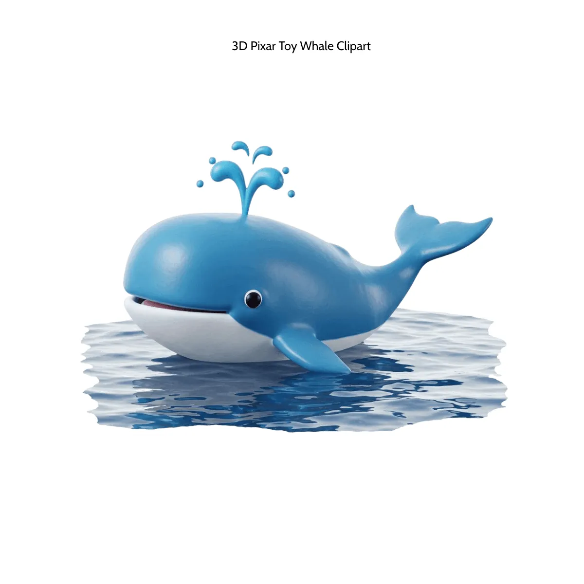 Free 3D Pixar Toy Whale Clipart Template to Edit Online