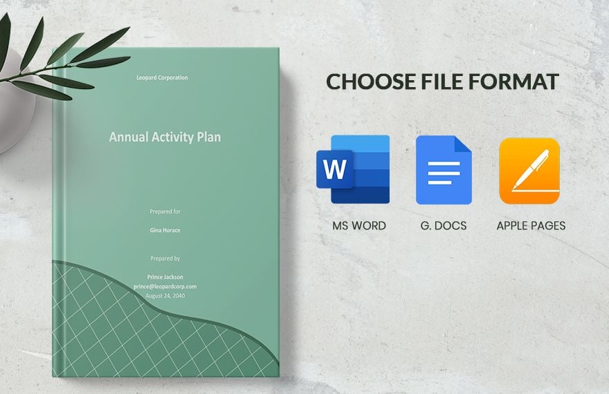 Annual Activity Plan Template