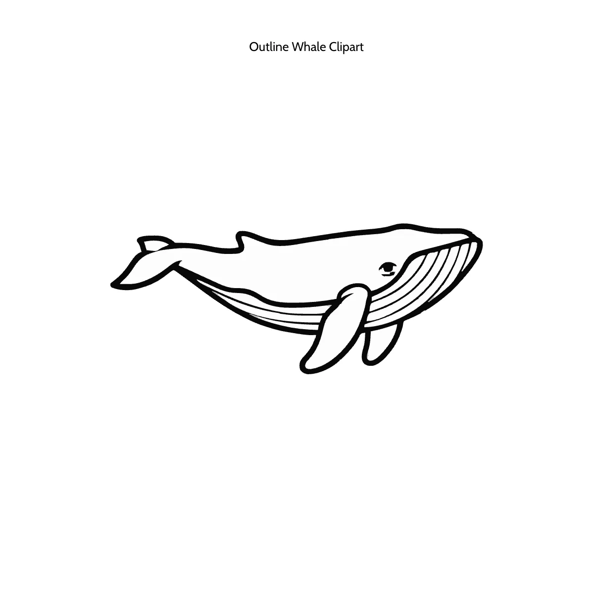 Free Outline Whale Clipart Template to Edit Online