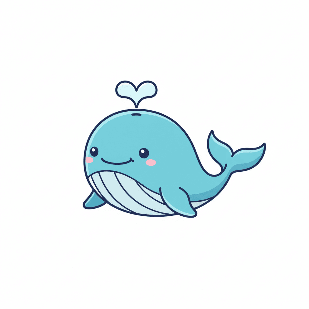 Free Cartoon Whale Clipart Template to Edit Online