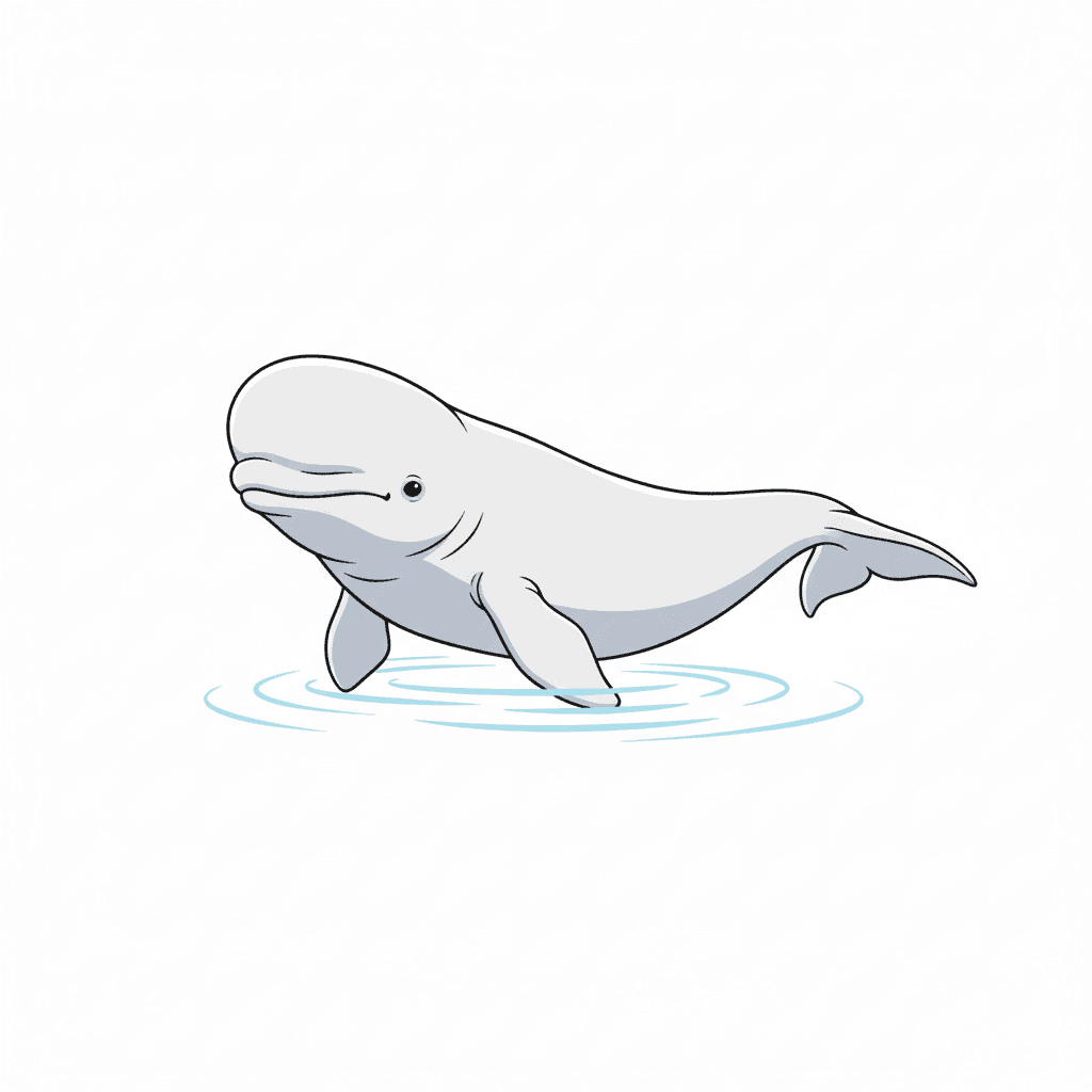 Free Beluga Whale Clipart Template to Edit Online