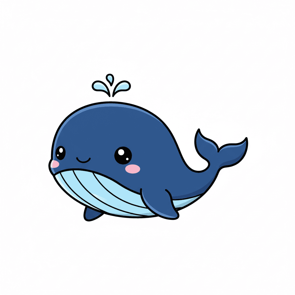 Free Emoji Whale Clipart Template to Edit Online