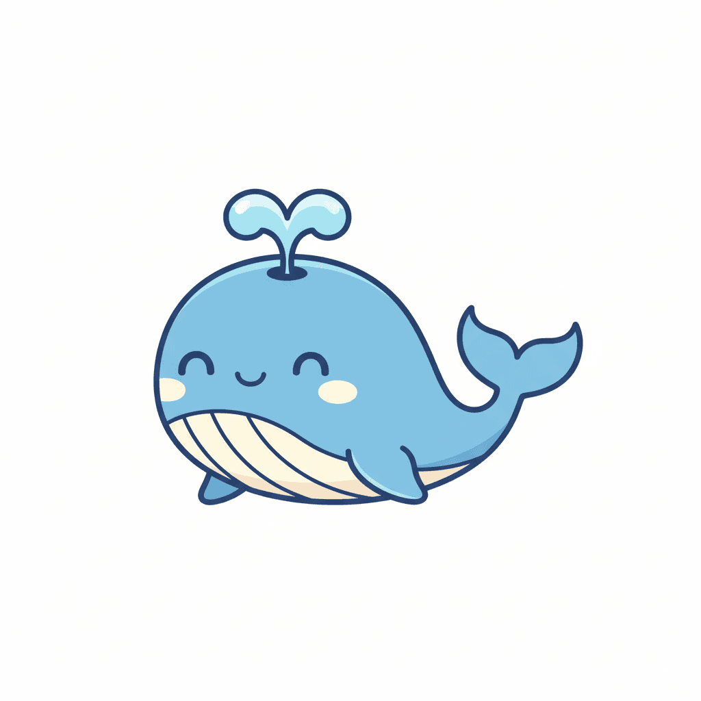 Free Kawaii Whale Clipart Template to Edit Online
