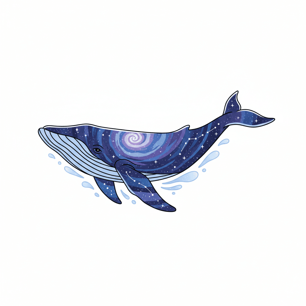 Free Galaxy Whale Clipart Template to Edit Online
