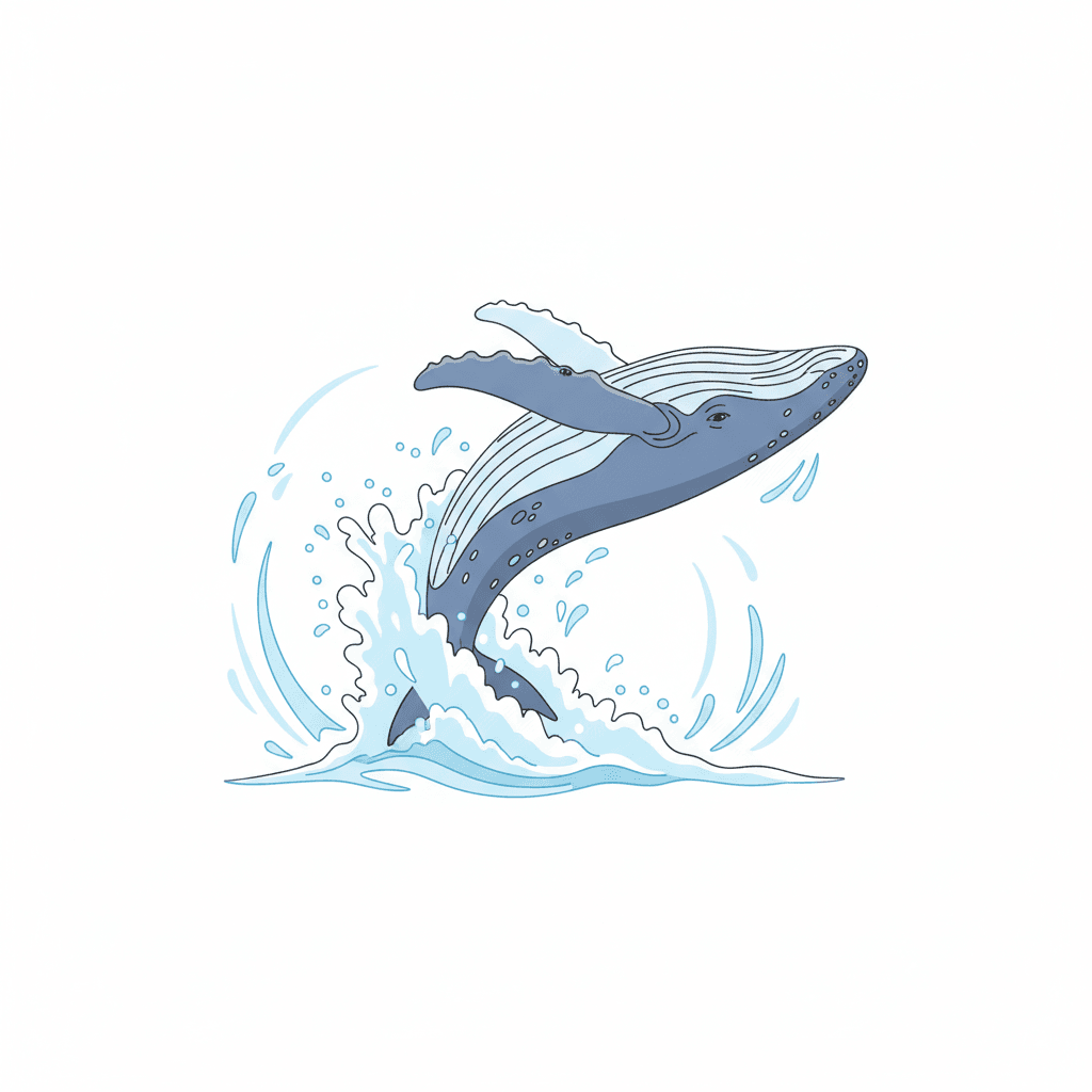 Free Whale with Splash Clipart Template to Edit Online
