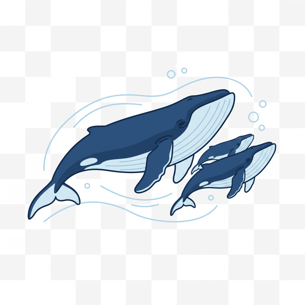 Free Whale Family Clipart Template to Edit Online