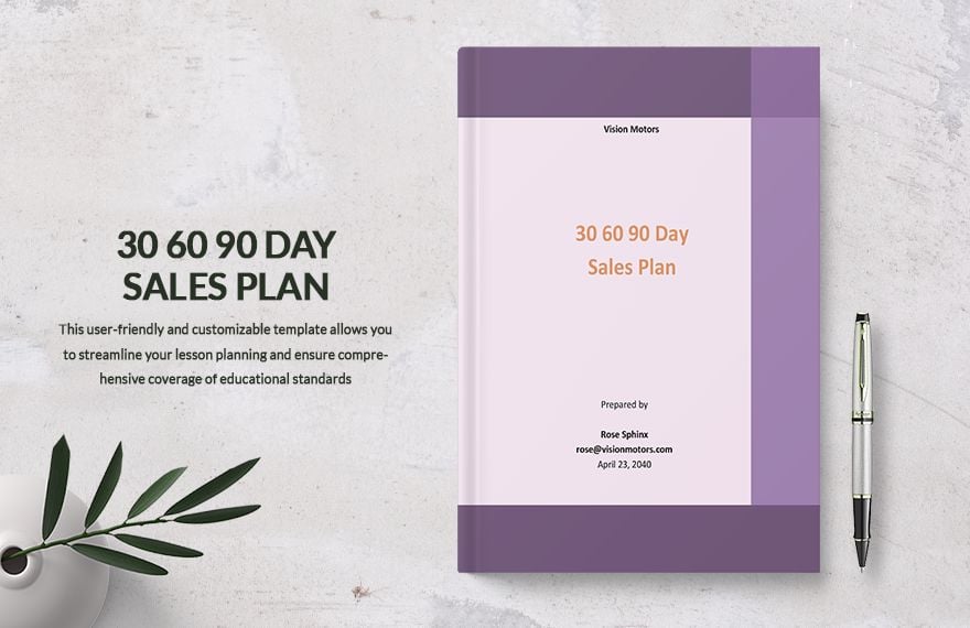 30 60 90 Day Sales Action Plan Template