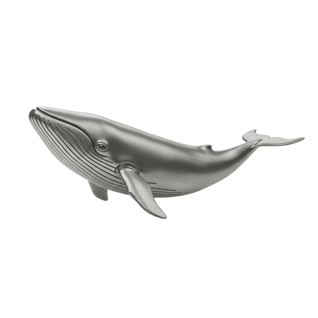Free 3D Metallic Whale Clipart Template to Edit Online