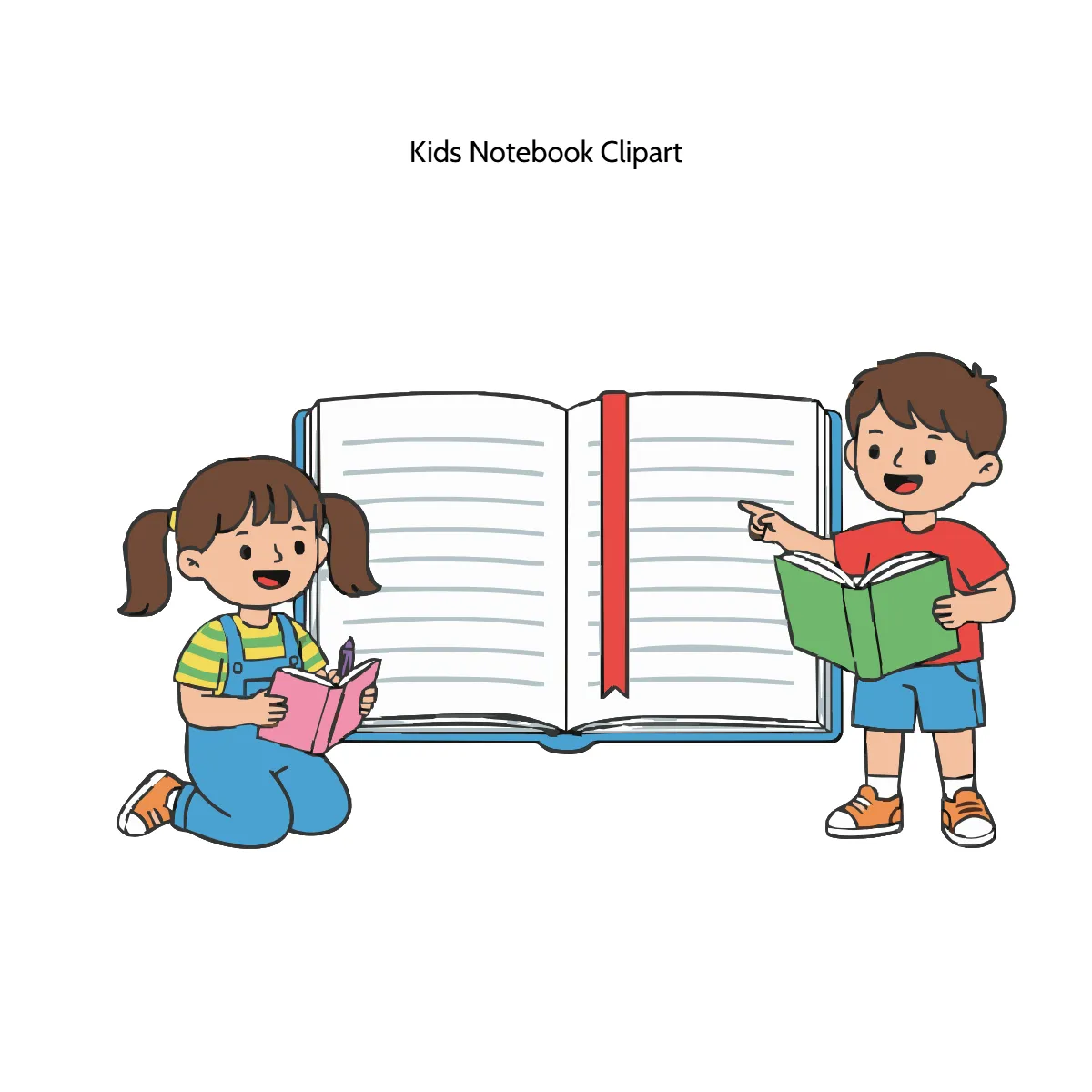Free Kids Notebook Vector Clipart (PNG, SVG) to Edit Online