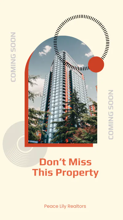 Free Coming Soon Real Estate Instagram Story Template to Edit Online