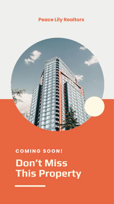 Free Coming Soon Real Estate Instagram Story Template to Edit Online