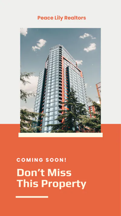 Free Coming Soon Real Estate Instagram Story Template to Edit Online