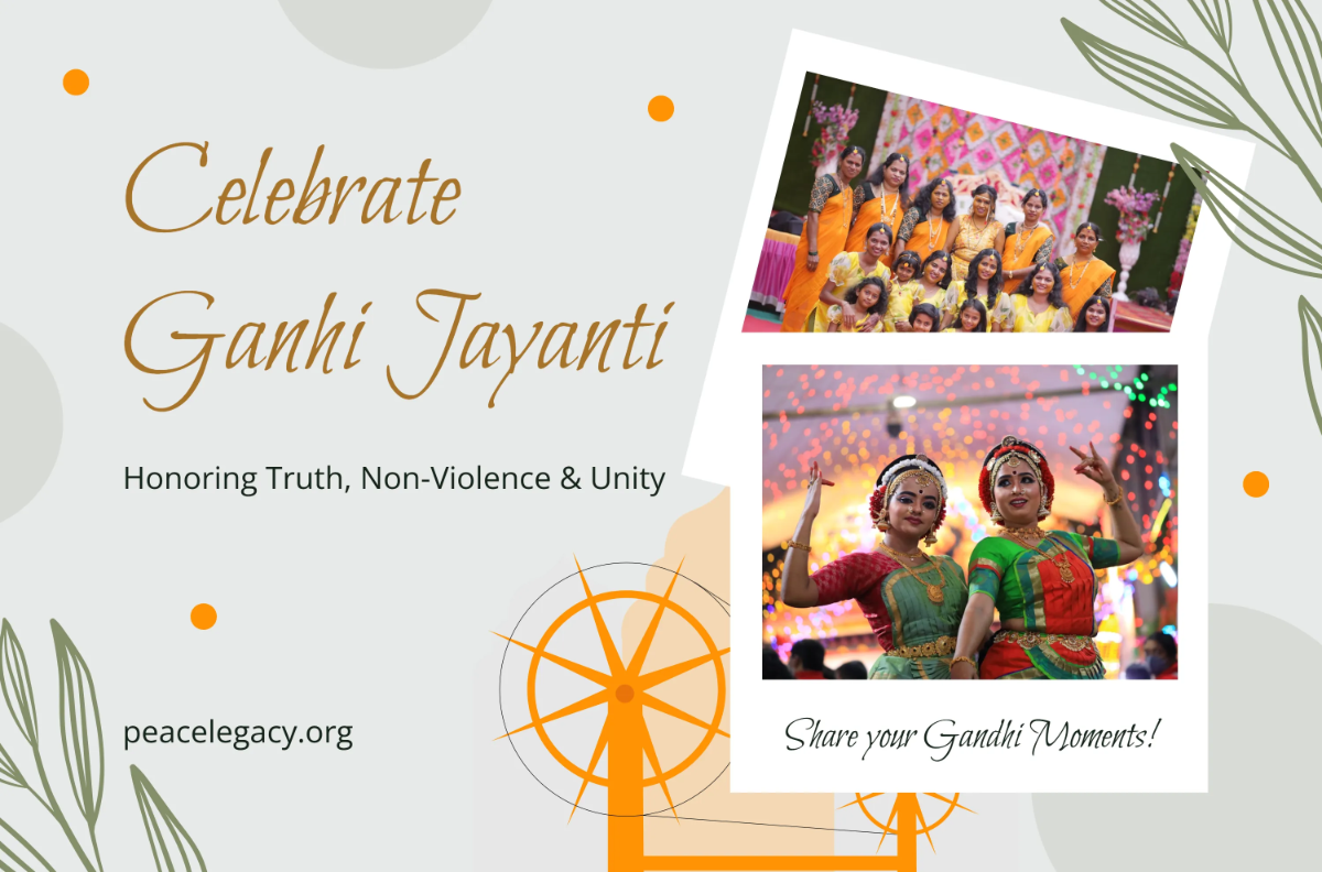 Free Gandhi Jayanti Photo Collage Banner Template to Edit Online