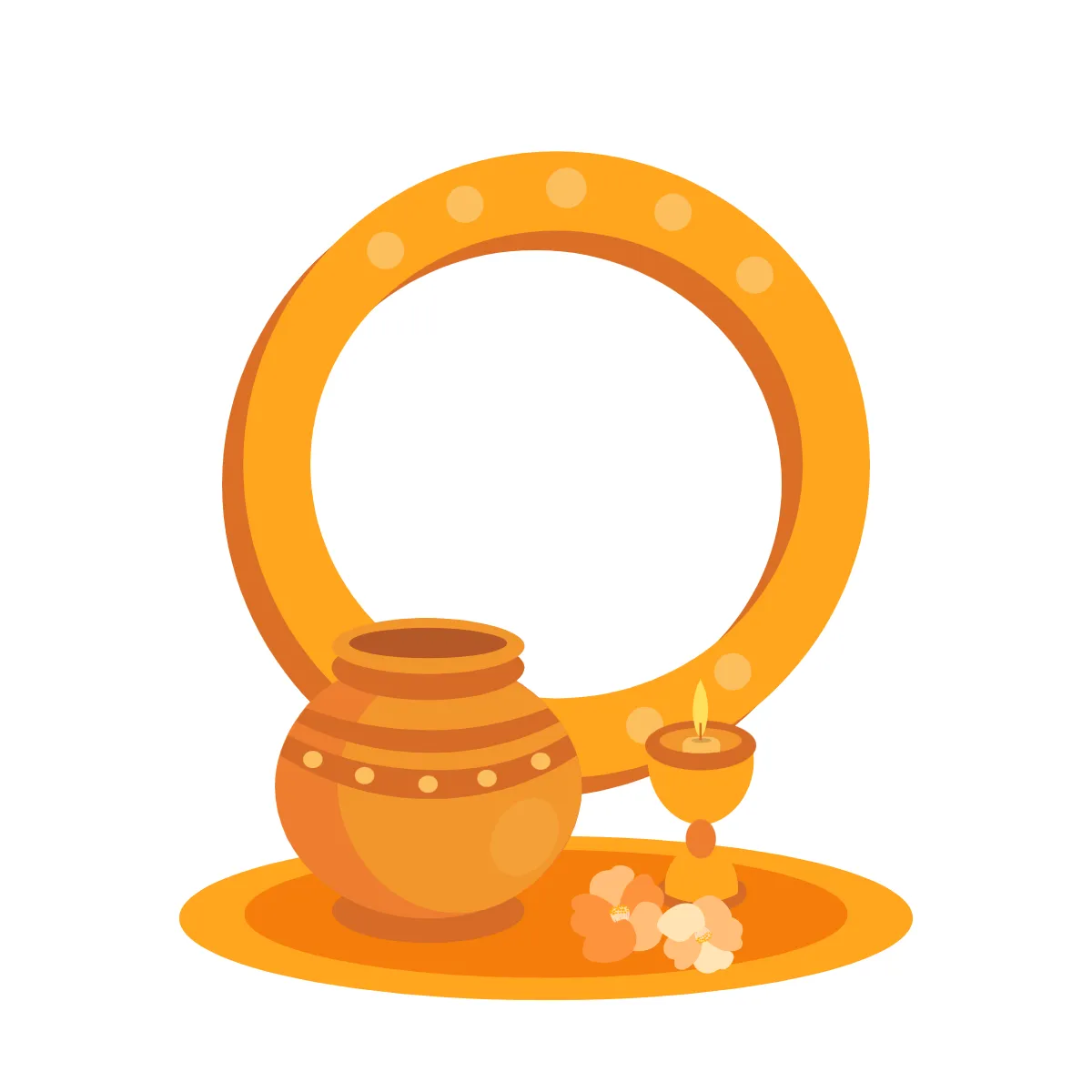 Free Karwa Chauth Pooja Thali Clipart Template to Edit Online