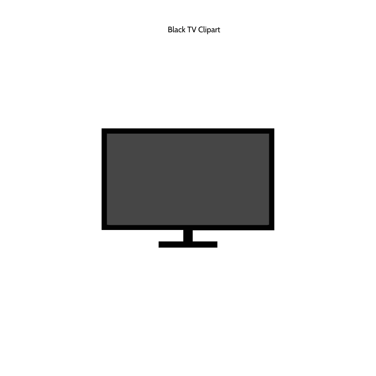 Black TV Clipart