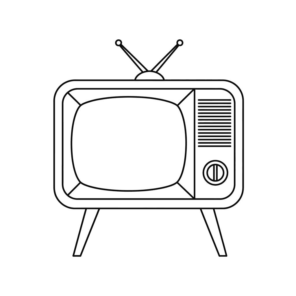 Free Drawing TV Clipart Template to Edit Online
